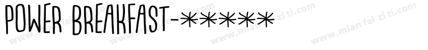 Power Breakfast字体转换